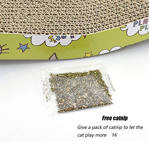 Gqiu Scratcher Cat Scratching, Kitty Pads Tumbona pequeña y Mediana Catnip Incluido Scratching de diseño Animal con Catnip, Scratchers en Forma S, Cartón Corrugado Scratch Lounge Pad Duradero