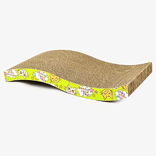 Gqiu Scratcher Cat Scratching, Kitty Pads Tumbona pequeña y Mediana Catnip Incluido Scratching de diseño Animal con Catnip, Scratchers en Forma S, Cartón Corrugado Scratch Lounge Pad Duradero