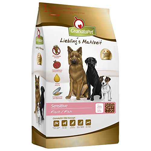 GranataPet Comida para Peces sensibles de Lieblings's Essen, Comida Seca para Perros, sin Cereales y sin azúcares, alimento Completo, 4 kg