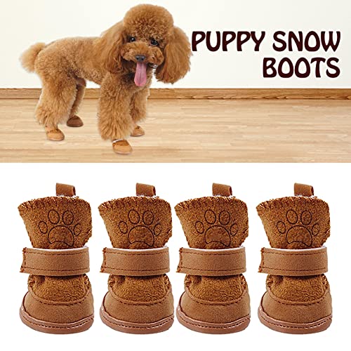 Greatideal Botas De Nieve para Perros, Botas De Invierno para Cachorros, Botines De Nieve, Protector De Patas De Perro para Perros Pequeños, para Gatitos, Yorkshire, Chihuahua, Caniche