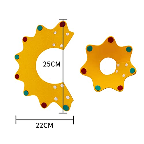 Gsrhzd Collar isabelino Gato, Ajustable Collar de Recuperación para Mascota, Collar de recuperación de 2 Piezas después para la recuperación de una cirugía o Herida para Perros y Gatos (Amarillo, M)