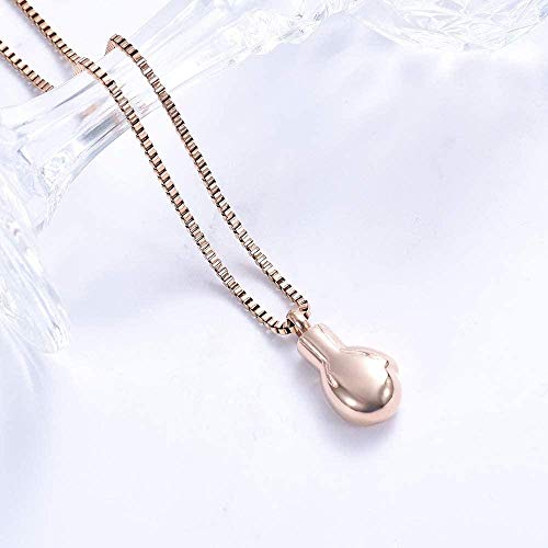 Guante de boxeo Cremación Titular de la joyería Cenizas para mascotas Humano Acero inoxidable Recuerdo Colgante Locket Memorial Urna Collar para hombres Mujeres-Oro rosa