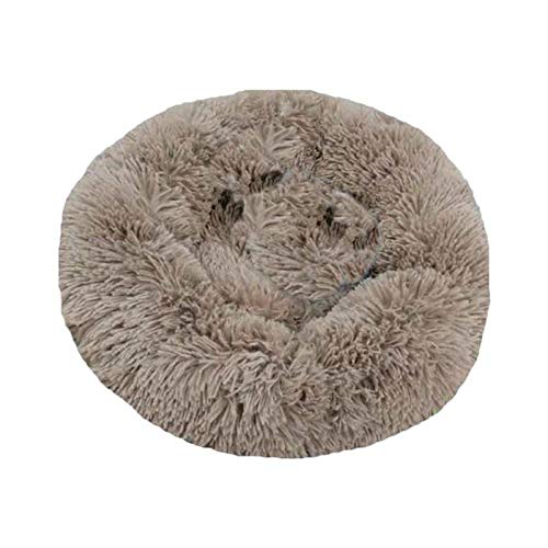 Gulunmun Redondo Largo Peluche para Perros Colchoneta Colchón Nido para Dormir Sofá Mascotas Cama Cattery   Cojín para Perros Grandes Productos de Petshop XL-5XL-pink_4XL_110x110CM