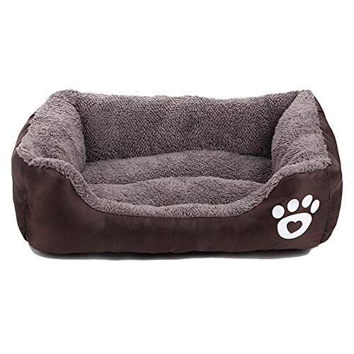 Gulunmun S-3XL Perro Cama Pata Mascota sofá Estera Impermeable Fondo Suave Polar cálido Gato Cama colchón casa Petshop-Rose_L