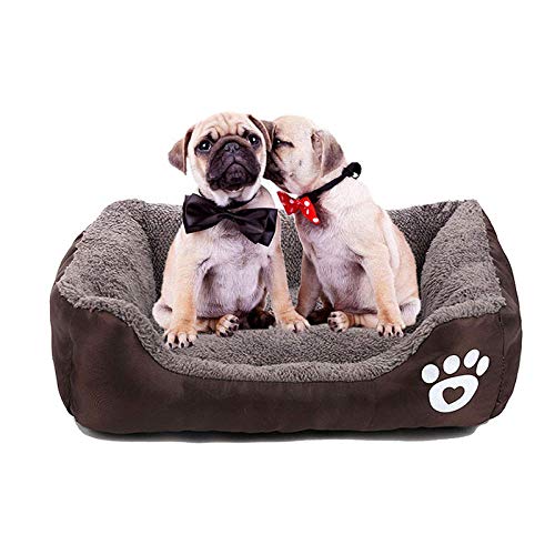 Gulunmun S-3XL Perro Cama Pata Mascota sofá Estera Impermeable Fondo Suave Polar cálido Gato Cama colchón casa Petshop-Rose_L