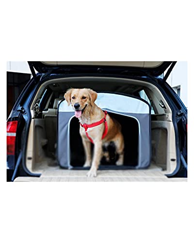 GUOQING Accesorios de Viaje para Mascotas Jaula para Perros Tienda de campaña Golden Retriever Fuera Estera para Coche portátil para Perros Perrera Grande para Coche(Size:80X50X55CM)