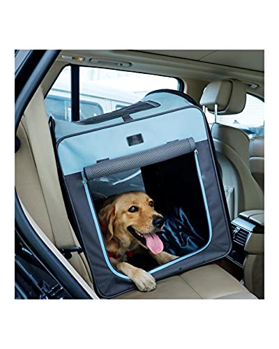 GUOQING Accesorios de Viaje para Mascotas Jaula para Perros Tienda de campaña Golden Retriever Fuera Estera para Coche portátil para Perros Perrera Grande para Coche(Size:80X50X55CM)