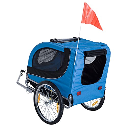 GW Remolque Bicicleta Perros Mascota 1 Bandera 6 Reflectores Remolque Bici Carga 40kg