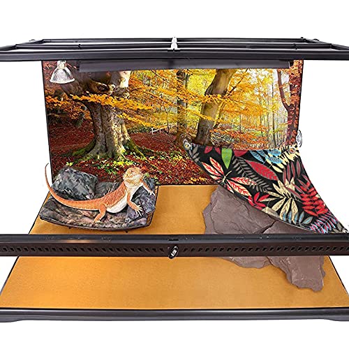 HACRAHO Hamaca de dragón barbudo, 1 pieza de lagarto colgante cama con ventosas, escalera de terrario, decoración de hábitat para dragones barbudos, leopardo, geckos, lagarto, negro