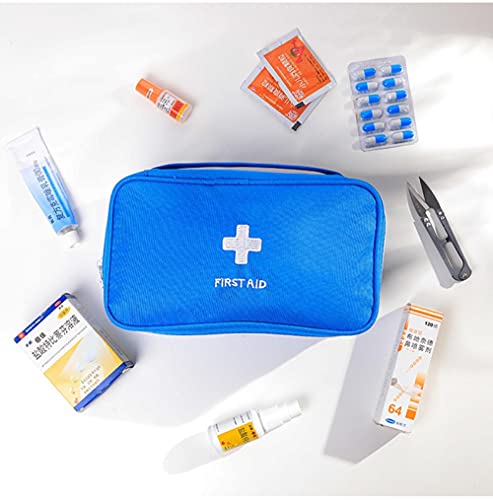 Hadristrasek Kit de Primeros Auxilios Kit de Primeros Auxilios Paño Oxford Portátil Portátil Viajes al Aire Libre Inicio First Aid Médico Kit-Red First Aid Kit (Color : Blue)