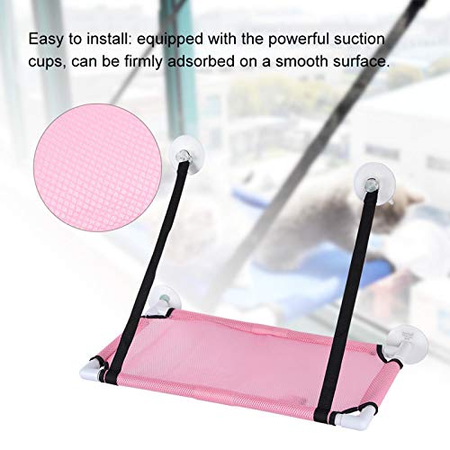 Hamaca Colgante Transpirable para Gatos Asiento Soleado Cama con Ventosa montada en la Ventana Nido Cama Rosa para Gatos para Gatos Animales pequeños de Menos de 10 kg