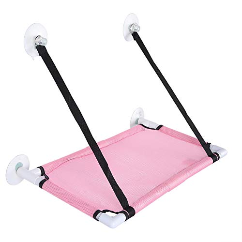 Hamaca Colgante Transpirable para Gatos Asiento Soleado Cama con Ventosa montada en la Ventana Nido Cama Rosa para Gatos para Gatos Animales pequeños de Menos de 10 kg