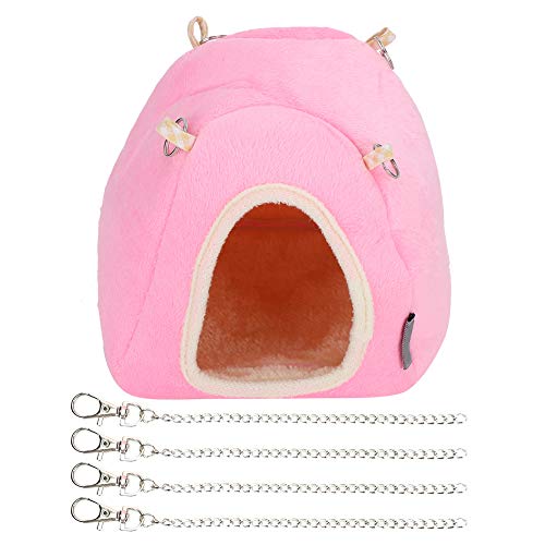 Hammock Pet Winter Hamster Warm House, Mini Warm House Bed Jaula Casa pequeña para Mascotas, Tela de algodón para hámsters Dorados Erizo Conejillo de Indias domesticado Ardilla