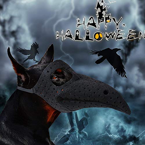 Hangarone - Cubierta para boca de Halloween para perros y pájaros, boca de pájaro, boca de médico, para mascotas M A S K gato perro boca boca boca larga para disfraz de Halloween