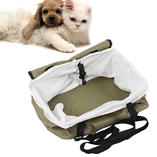 Haokaini Asiento de Coche para Perros Soft Car Booster with Seat Belt Tether Outdoors Portable Travel Dog House Sofa Pet Puppy Bag Carrier for Dog Gato para Mirar Alrededor 33X27x19cm