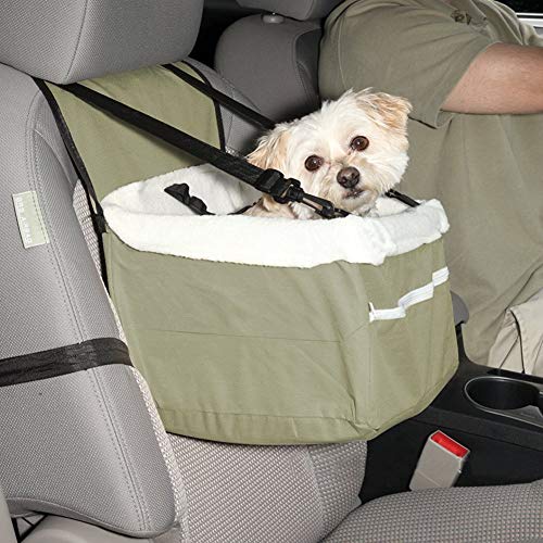 Haokaini Asiento de Coche para Perros Soft Car Booster with Seat Belt Tether Outdoors Portable Travel Dog House Sofa Pet Puppy Bag Carrier for Dog Gato para Mirar Alrededor 33X27x19cm