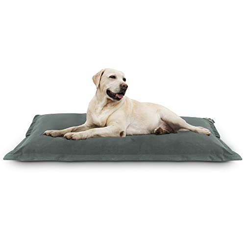 HAPPERS Cama para Perros Grandes. Tejido Aquaclean Desenfundable en Color Gris y Talla XL