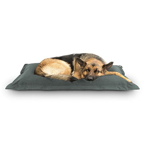 HAPPERS Cama para Perros o Gatos. Tejido Aquaclean Desenfundable en Color Gris y Talla L