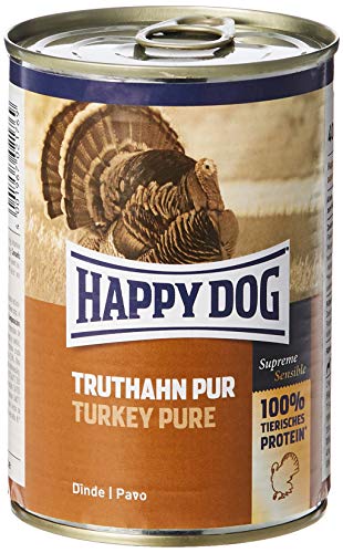 Happy Dog - Comida húmeda para perros, Pavo en conserva, 400 g