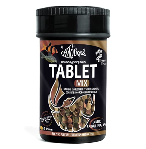 Haquoss Tablet Mix Alimento de Pastillas affondanti para Peces limpiadores de Fondo y Cristal, 100 ml/44 gr