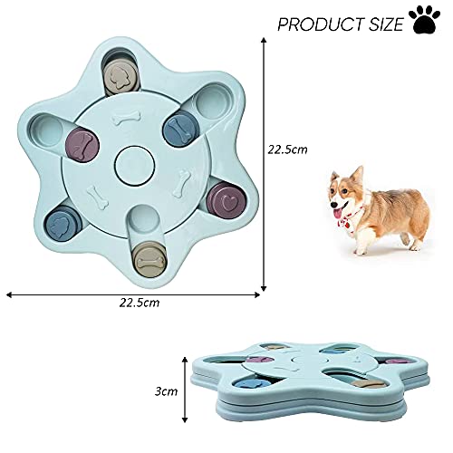 HautStore Uguetes del Alimentador del Rompecabezas del Perro, Juguete de Puzle para Perros olfatea la Alfombra Interactivo Dispensador de Premios para Perrito para Cachorros Toys con Antideslizante