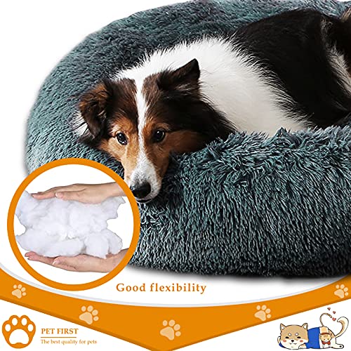 Havenfly Cama para Perros Relajante Cama para Gatos Donut con Cremallera, extraíble y Lavable, una de Nuestras Camas para Perros corresponde a Tres Camas para Perros ordinarias. S, 60×40cm, Gris