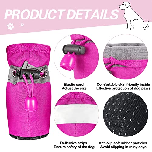 Havenfly Patucos Perro y Gatos, Botas para Perros Impermeables Reflexivo y Protector Patas Perro, Calcetines Perro Antideslizantes, Zapatos para Perros y Gatos PequeñOs para Interiores