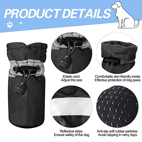 Havenfly Patucos Perro y Gatos, Botas para Perros Impermeables Reflexivo y Protector Patas Perro, Calcetines Perro Antideslizantes, Zapatos para Perros y Gatos PequeñOs para Interiores