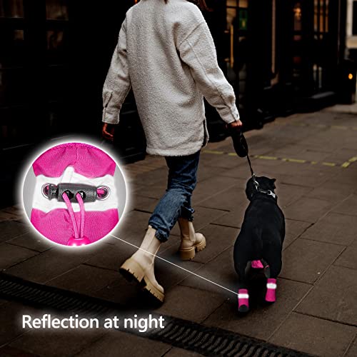 Havenfly Patucos Perro y Gatos, Botas para Perros Impermeables Reflexivo y Protector Patas Perro, Calcetines Perro Antideslizantes, Zapatos para Perros y Gatos PequeñOs para Interiores