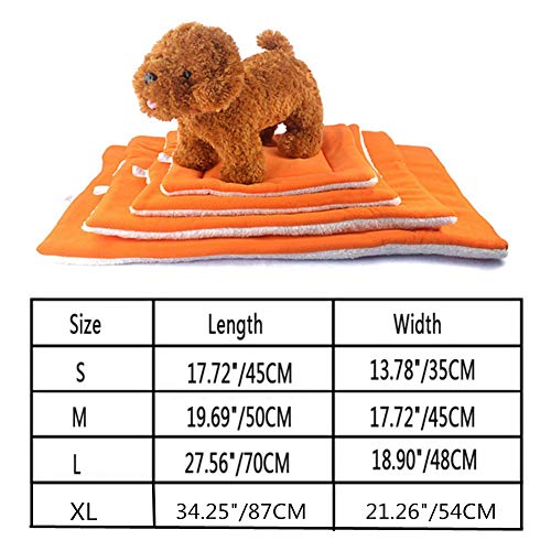 HEELPPO Colchon Perro Grande Cojin Perro Colchoneta Perro Colchon para Perros Colchon Perro Impermeable Colchoneta Perro Grande Mantas para Perros Cama Perro Grande Lavable Orange,s