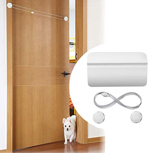 Hengu Puerta Automática para Mascotas, Abrepuertas Correa Cierre Fácil Ajustable para Entrenar Perros Gatos Mascotas Entrada Salida Acceso Libre a la Habitación/Baño/Casa