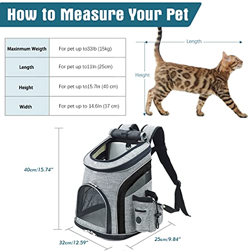 Herbst Mochila plegable para perros, gatos, para perros y gatos, ideal para campañas de senderismo, uso diario, hasta 15 kg