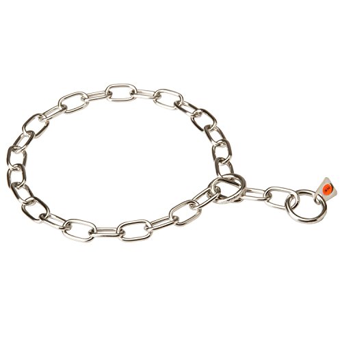 Herm Sprenger - Collar de perro Bulldog inglés de acero inoxidable de 3 mm de diámetro de eslabón de 50 cm para perros con cuello (43-45 cm)