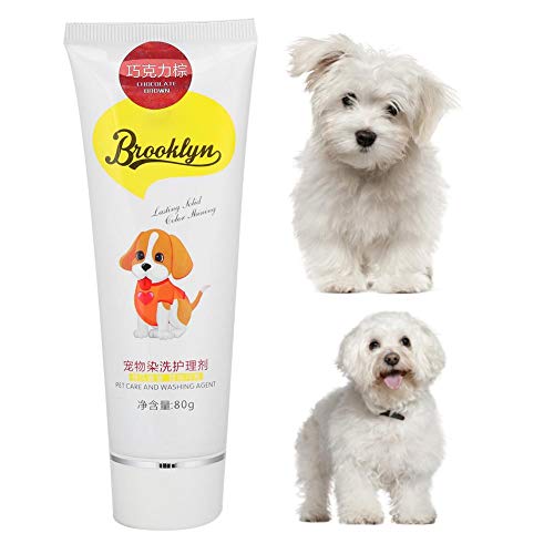 Herramienta para teñir el cabello para mascotas, ecológica, inofensiva, para teñir el cabello para mascotas, marrón chocolate, de larga duración, más brillo para suavizar el(Chocolate brown)