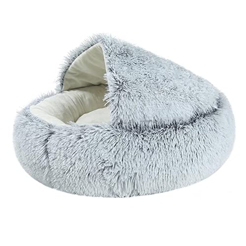 HFDDF Cat Matte Camas, para Pequeños Perros Gatos Gatitos Invierno 2 En 1 Cama De Gato Redondo Cálido Mascota Casa Casa Largo Peluche Cama Cama Cálido Saco De Dormir,Type 4,35CM