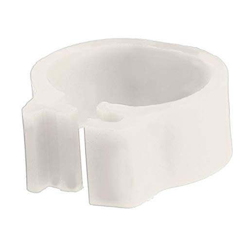 Hffheer Anillos de Patas de pájaros Anillos de Clip de Patas de pájaros de 8 mm Bandas de Patas de Paloma de plástico Anillos de Patas numeradas para Pollitos de Loro de Paloma Pato(Blanco)