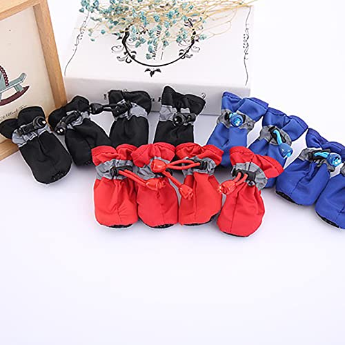 HGML Botas De Perro, Zapatos De Perro Protector De Pata, Botines para Perros con Suela Reflectante Y Antideslizante, Botas Al Aire Libre De Mascotas Ajustables Orange-XXL