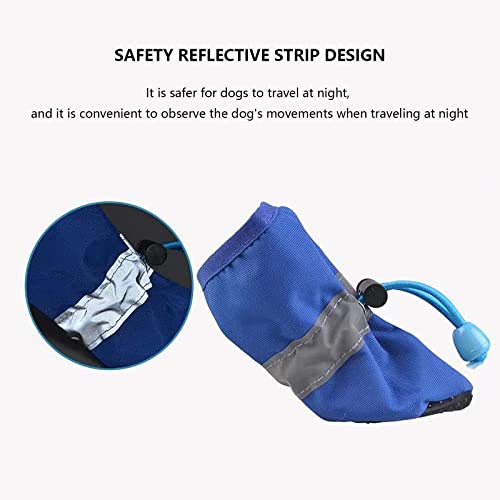 HGML Botas De Perro, Zapatos De Perro Protector De Pata, Botines para Perros con Suela Reflectante Y Antideslizante, Botas Al Aire Libre De Mascotas Ajustables Orange-XXL