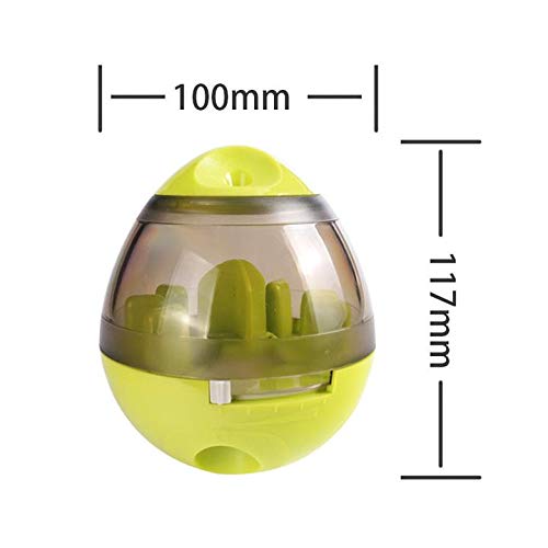 Hifrenchies Pelota de estimulación mental para perros IQ para golosinas, huevos interactivos de comida para mascotas, bola interactiva para comida francesa, perro y gato (verde)