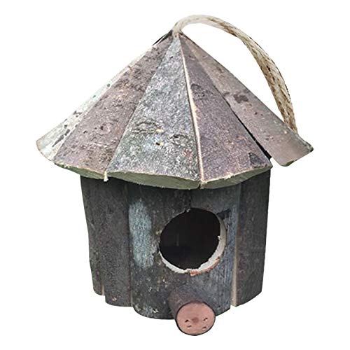 Hileyu Casita para pájaros Casitas para pájaros Casita para pájaros de Madera para decoración de jardín Cajas Nido para pájaros Caja para pájaros para pájaros pequeños Caja Nido Colgante para Amantes