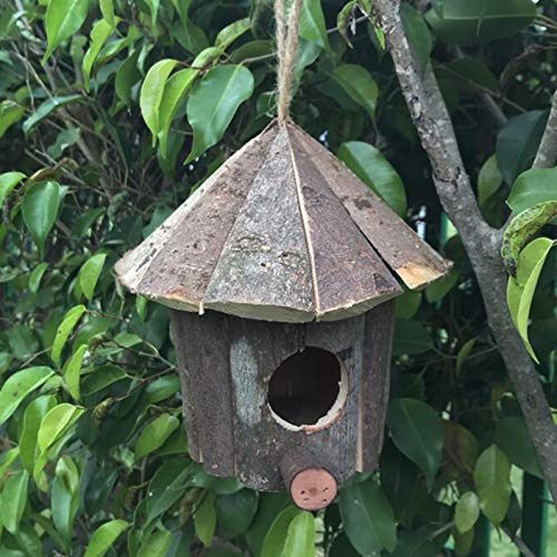 Hileyu Casita para pájaros Casitas para pájaros Casita para pájaros de Madera para decoración de jardín Cajas Nido para pájaros Caja para pájaros para pájaros pequeños Caja Nido Colgante para Amantes