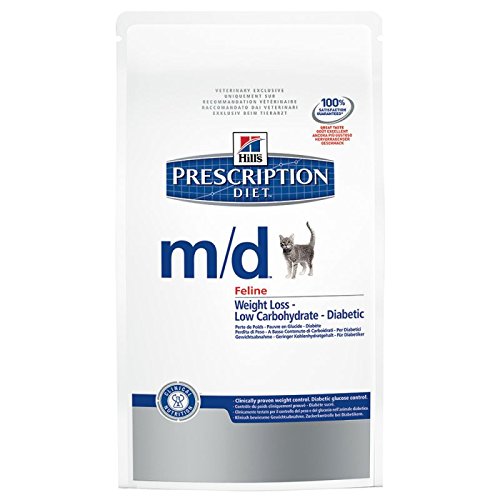 hill' S Prescription Diet Cat M/D 1,5 kg x 2 bolsas sovrappeso y diabetes gato comida Alimento Seco completo pienso