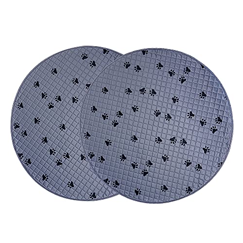 Hisprout Almohadillas de entrenamiento reutilizables para cachorros, 2 paquetes, muy absorbentes para perros, lavables a máquina, aptas para perros, gatos y conejos (diámetro de 120 cm)