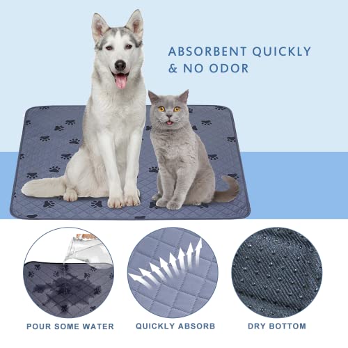 Hisprout Almohadillas de entrenamiento reutilizables para cachorros, 2 paquetes, muy absorbentes para perros, lavables a máquina, aptas para perros, gatos y conejos (diámetro de 120 cm)