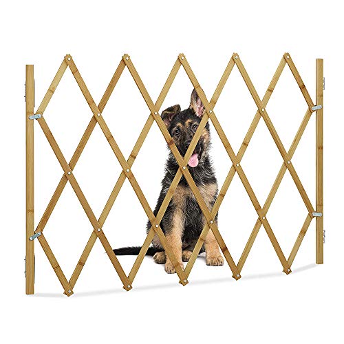 HITECHLIFE Cerca De Madera Extensible De La Barrera De La Reja De La Puerta del Animal Doméstico Reja Protectora De La Rejilla para La Puerta Casera De La Escalera