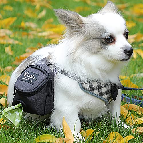 Hjinyu Dispensador de Bolsas para Caca de Perros Dispensador de Bolsas para Mascotas Bolsa De Gancho Portátil Bolsas Recoger Cachorros para Actividad al Aire Libre (Negro)