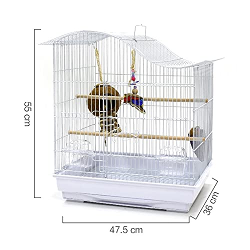 hkwshop Jaula para Mascota Jaula de pájaros con Tipo de cajón Bandeja de Limpieza Loro Jaula Perla pájaro pájaro pájaro pájaro Jaula Ornamental cría Jaula Jaula para Pájaros (Color : A)