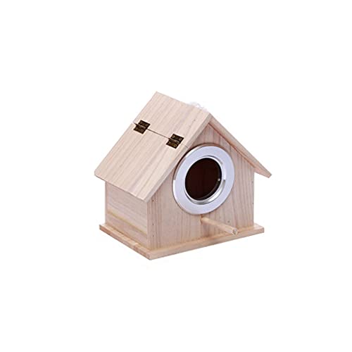 hkwshop Jaula para Mascota Pájaro al Aire Libre Nest Loro Caja de cría Aviaria House Sparrow Tiger Skin MyNA Pequeña Jaula de pájaros Casa Se Puede Colgar Jaula para Pájaros (Size : Small)