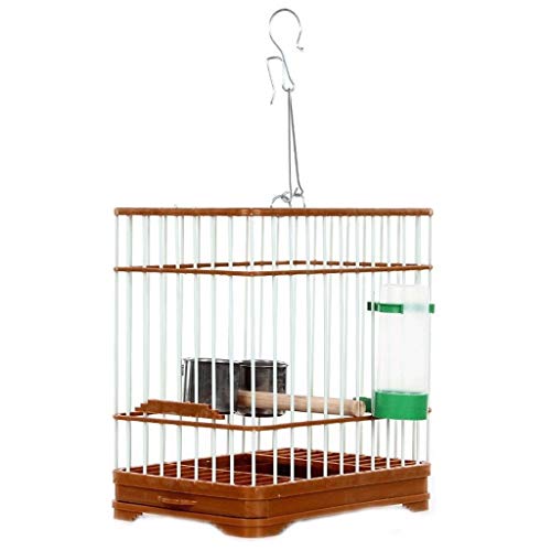 Hkwshop Jaula para pájaros Creative Pearl Bird Cage Portátil Parrot Bird Cage Pet Cage Brown Jaula pájaros