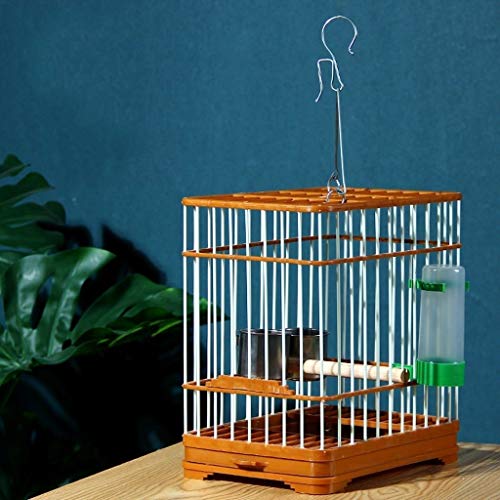 Hkwshop Jaula para pájaros Creative Pearl Bird Cage Portátil Parrot Bird Cage Pet Cage Brown Jaula pájaros